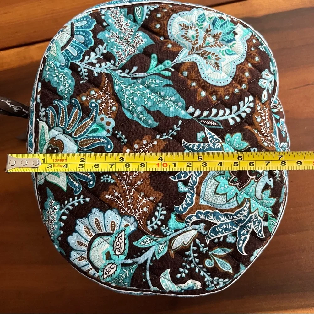 Vintage Vera Bradley Java Blue Round Cosmetic Toiletry Case - Picture 10 of 10